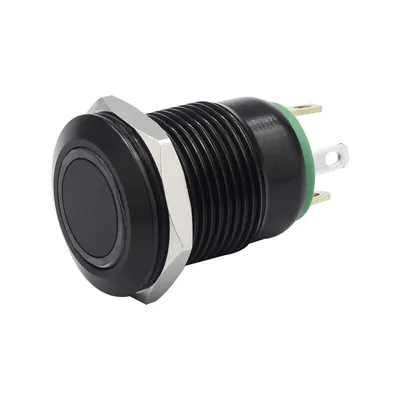IP65 12mm Flat Head 4pins Ring Llluminated Waterproof Metal Push Button Switch