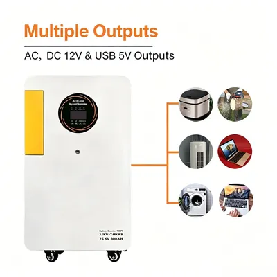 All-in-One Power Station 2.5kwh 8kw off-Grid Solar Energy Storage Battery