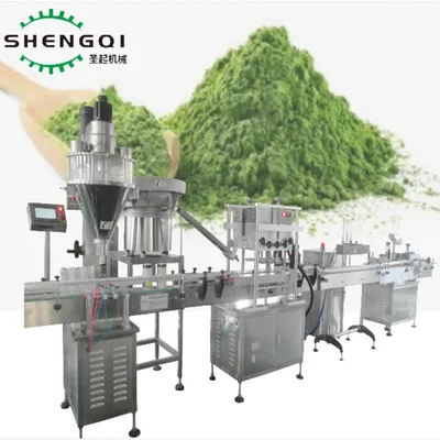 Powder Can Filling Coffee Matcha Milk Protein Spices Flour Cocoa Production Line
