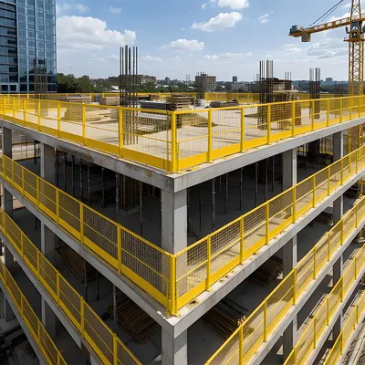 En 13374 Class a Edge Protection Fence System with Slab Grabber and Safety Post