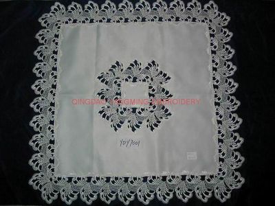 Table Cloth with Chemical Lace (YMT015)