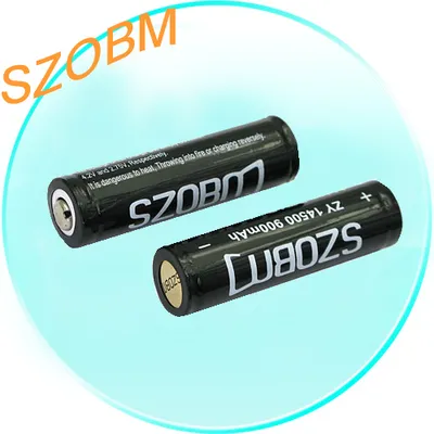 900mAh 3.7V Rechargeable Protected Li-ion Battery 2-Pack (ZY14500)
