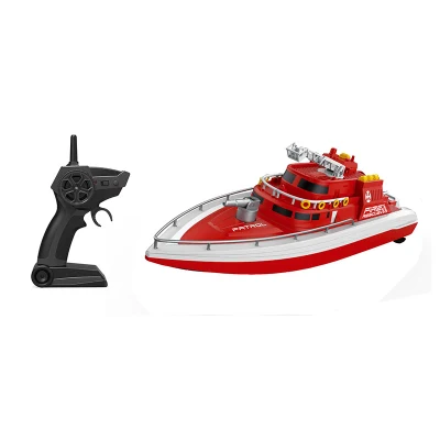 Dual Motor High Speed Remote Control Boat RC Fire Rescue Patrol Ship