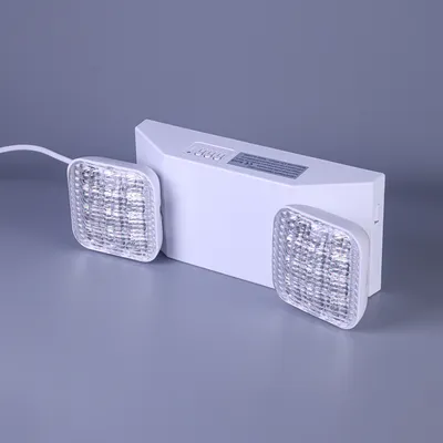Automatic Rechargeable 3 Hours Lithium Battery Backup Wall Mounted Fire Dual Heads Twin Spot Emergency LED Light