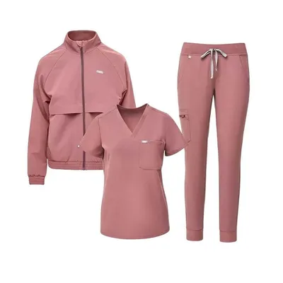 Factory Custom Scrub Anti Wrinkle Hospital Uniform Jacket Stretch Nursing Uniforms Medical Scrub Jackets Nurse Sets