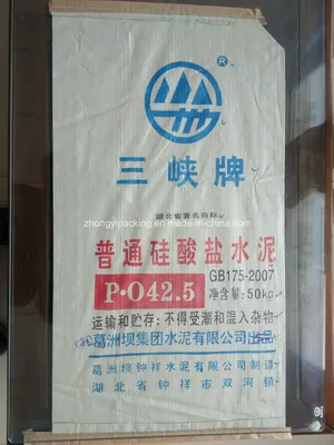 50kg Wholesale Plastic Customized PP Woven Cement Carrier Bag