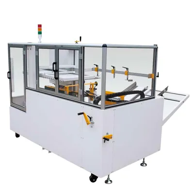 High Performance Automatic Flap Folding Bottom Sealing Vertical Carton Opening Machine