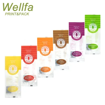 Factory Empaque PARA Helados Custom Printed Transparent Clear Plastic Packing Bag with Data Matrix Code Ice Cream Popsicle Wrappers