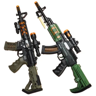 Wholesale Boys' Toys Children's Electric Gun Toy Gun with Sound, Light and Music
