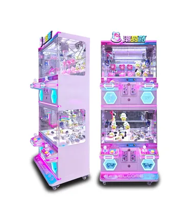 Custom 4 Player Coin Operated Arcade Plush Doll Crane Mini Claw Machine