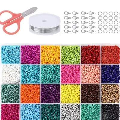 Transparent Glass Beads Jewelry Making Kit Creative DIY Project