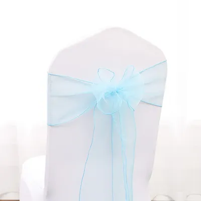 Wholesale Chair Sashes Furniture Chair Cover Band Decoration for Wedding Party Banquet Event Chair Bow