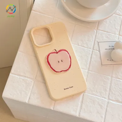Minimalist Fruits Series Shockproof Cover for iPhone 15/14/16 PRO Max Case Silicone Material & Anti-Fingerprint