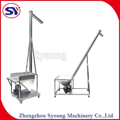 Manufacturer Screw Conveyor with Hopper for Powder Granular Material Lifting Conveying