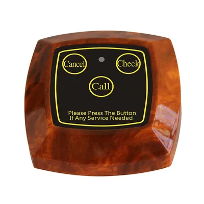 Wirelesslinkx Ape630 Wireless Calling Waiter Pagers Restaurant Table Wood Color Call Bell Button System
