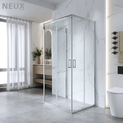 Hot Selling Factory Price Bathroom 3-Sided Tempered Glass Sliding Shower Enclosure Shower Box Room