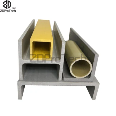 Primium Quality FRP Profiles Square Rectangle Round Tube Channel Beam