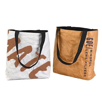 2021 New High Quality Eco-Friendly Recycled Washable Kraft Paper Bag Tyvek Tote Bag