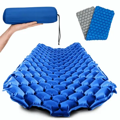 Ultralight TPU Sleeping Pad Inflatable Camping Mattress with Attached Pillow