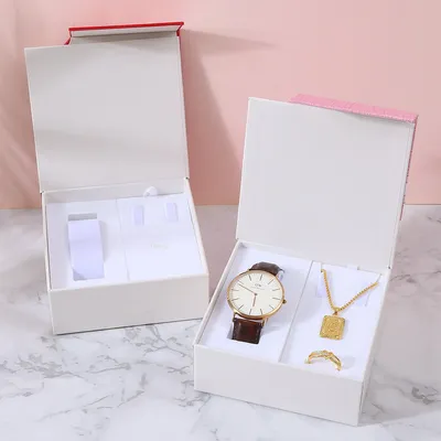 Hexagon Flip/Top Watch & Jewelry Gift Box, Bow Ribbon Packaging Box for Watch