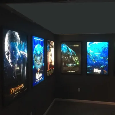 Slim Snap Aluminum Backlit Poster Frame LED Lighting Sign Movie Light Box