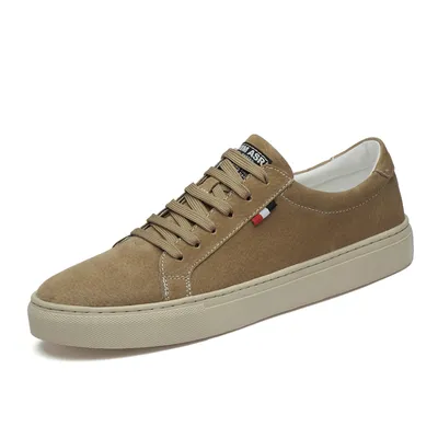 Large Size Men's Shoes High Quality Pig Leather Sneakers Designer Flat Leisure Causal Shoes