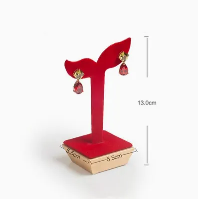 Red Velvet New Design Acrylic Display for Jewellery Jewelry Earring Ring Collection