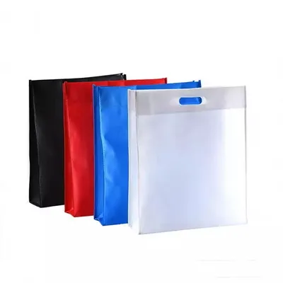 Cheap Promotional Die Cut Handle Non Woven Tote Bag with Bottom and Sides