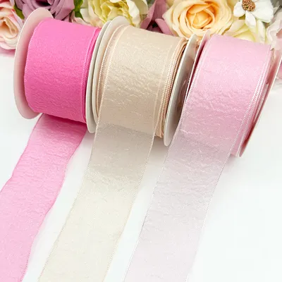 Soft and Colorful Organza Ribbon for Spring Wedding Decor