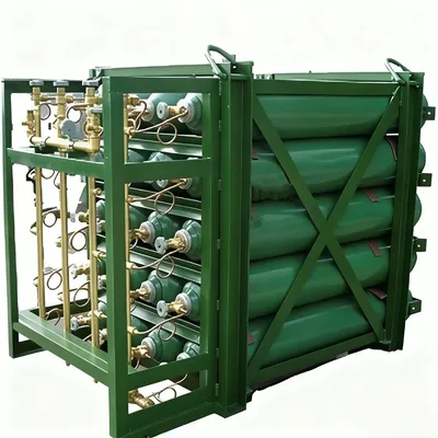 CNG Cylinder Bundle with Valves and Manifold System for Refueling Station