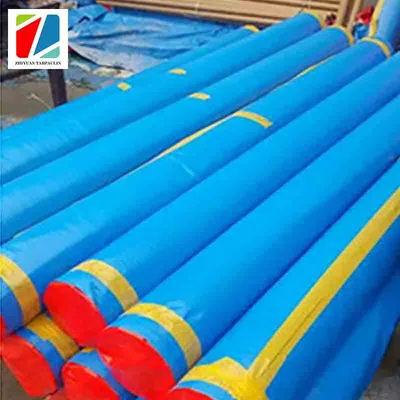 Cost-Effective Custom Waterproof Canvas Tarpaulin Heavy Duty Trapal Lona 180GSM 12mil Blue Tarpaulin