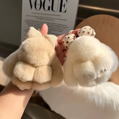Custom Plush Toys Keychain Cute Soft Rabbit Plush Keychain