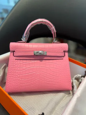 Luxury Pink Mini Top Handle Bag Genuine Leather Togo Grain Satchel Gold Hardware Women Crossbody Handbag