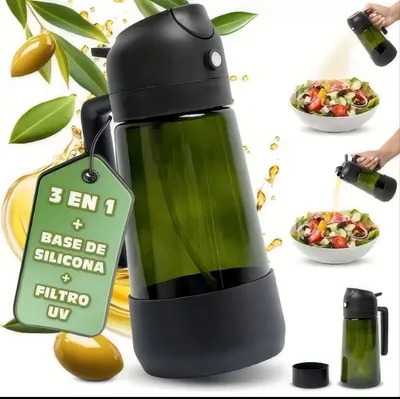 Healthy Cooking Oil Sprayer One Key 2 in 1 Atomized Spray Bottle for Grill Air Fryer