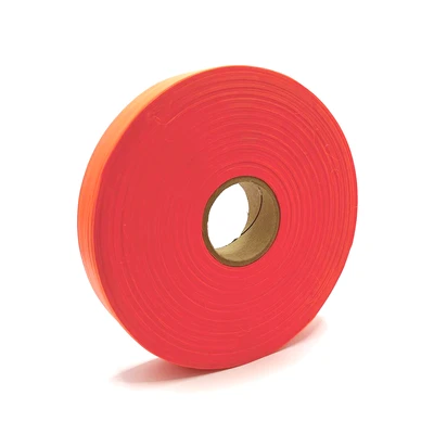 25mmx75m Durable Flagging Tape Roll - PVC, Ideal for Surveying & Marking Needs