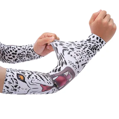 Sun Protection Basketball Sleeve Arm Logo Cooling Running Fishing Youth Baseball Cycling Arm Covers with Thumb Holes