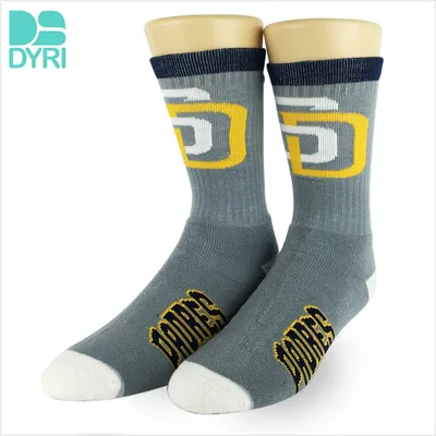 Padres Black Gray Basketball Ankle Socks
