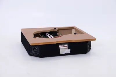 Customized Rustic Brown Eco-Friendly Wooden MDF Gramophone Sound Box Shell Veneer Wood Grain Speaker Empty Cabinet for Turntable Vinyl Record Player