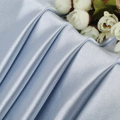 Hot Selling 88% Nylon 12% Spandex Glossy Satin Fabric Warp Knitted Four-Way Stretch Fabric for Dresses Yoga