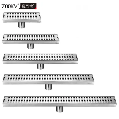 Ss SUS 316 304 600mm Tile Insert Shower Grate Trap with 50mm Custmized Outlet Waste Linear Bathroom Stainless Steel Brass Linear Floor Shower Drain