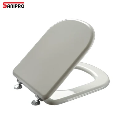 Sanipro Sanitary Ware Elongated Soft Closing Toilet Lid Bathroom Easy Install Quick Release Square Shape Toilet Seat