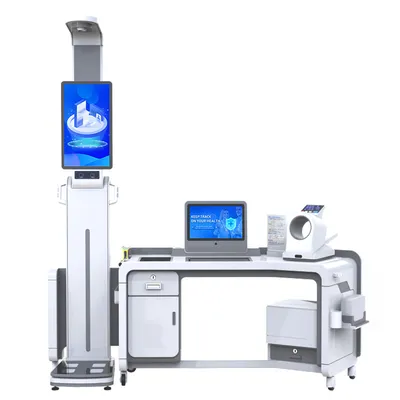 Sh-T20 Touchscreen Health Kiosk for Corporate Employees with 50+ Body Indicators