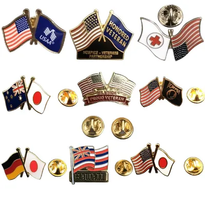 Personalized International Country Flag Pins Support Multi Country Custom for International Events