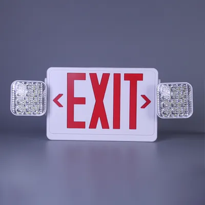 2*3W White Twin Spot Emergency Light 3-Hours Backup ABS Housing SMD LED Source Wall Mount Exit Sign Light