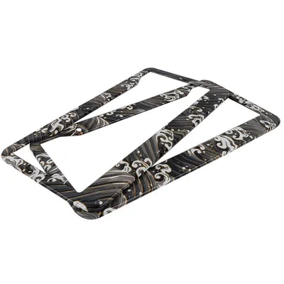 Universal Jdm Cherry Black Stainless Steel License Plate Frame with Screws