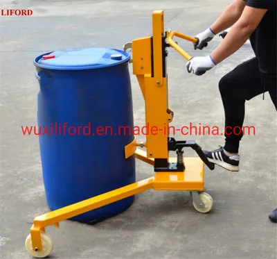 Factory Production and Exporting 350kg Portable Hydraulic Hand Drum Truck Drum Lifter