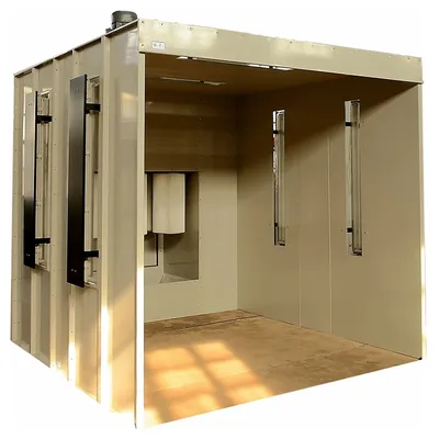 Open Front Walk-in Type Powder Coating Spray Booth with Filter Cartridge