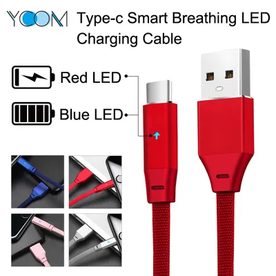 Breathing Light Fast Charging USB Type-C Mobile Data Cable