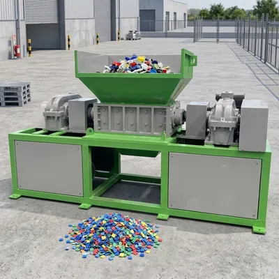High Torque Double Shaft Shredder Plastic Bottle Barrel Shredding Machine for Sale