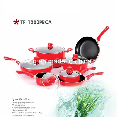 Red Pressed Aluminium, 7 PCS Set